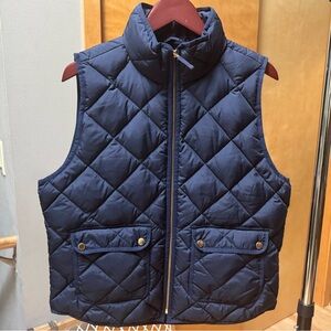 J. Crew Dark Blue Quilted excursion down Vest
